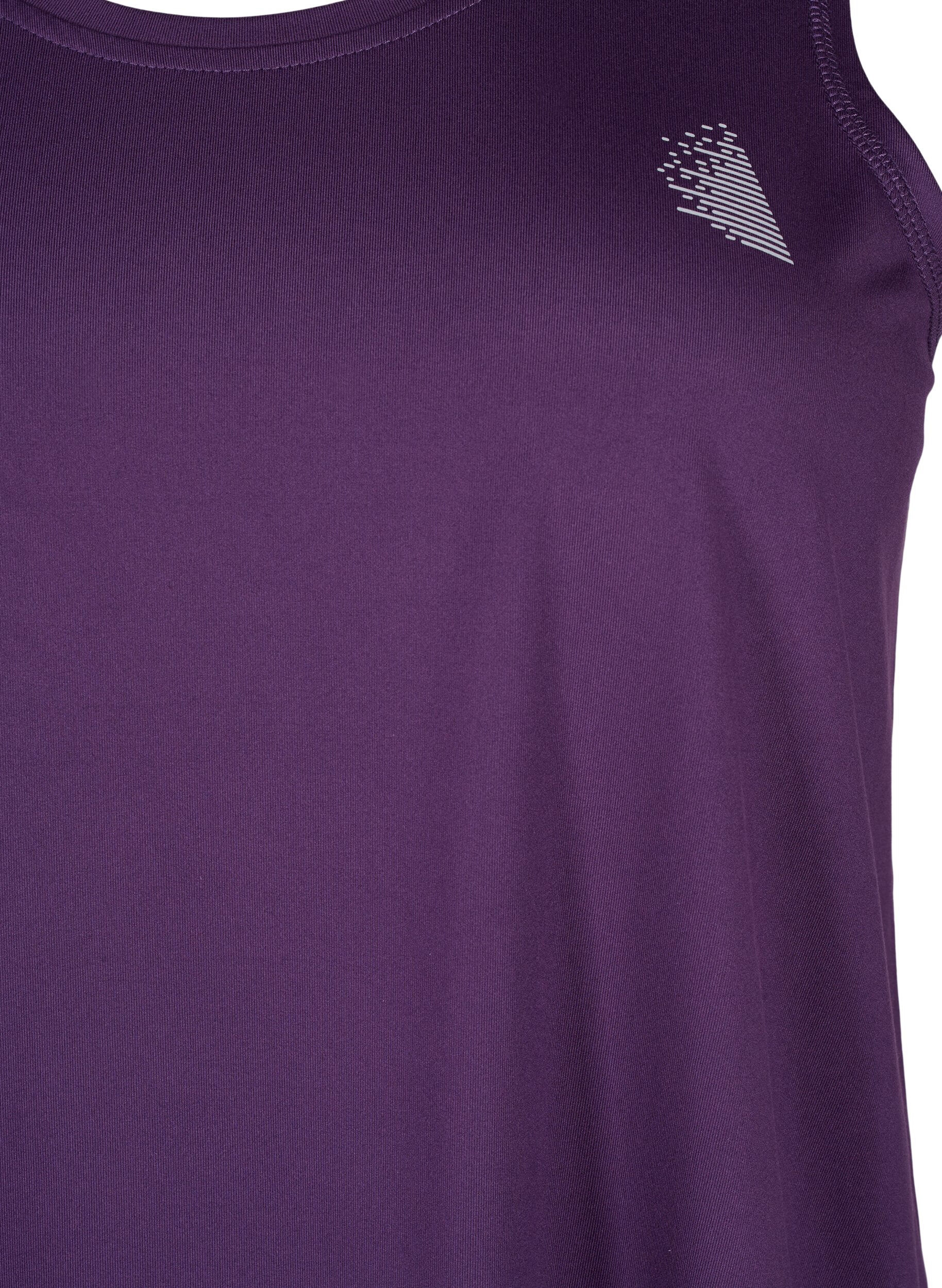 Zizzi T-shirt de sport &agrave; col rond, Purple Pennant, Packshot image number 2