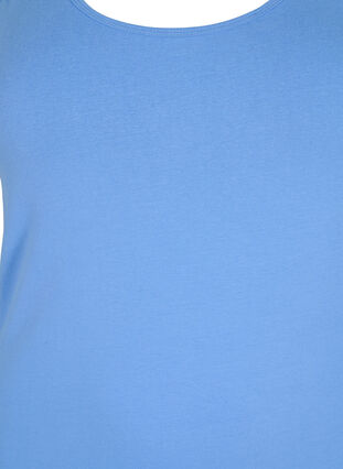 Haut basique en coton, Blue Bonnet, Packshot image number 2