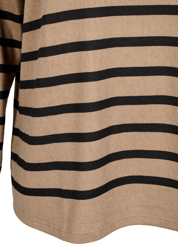 Chemisier avec un col haut et des manches longues, Beige, Packshot image number 3