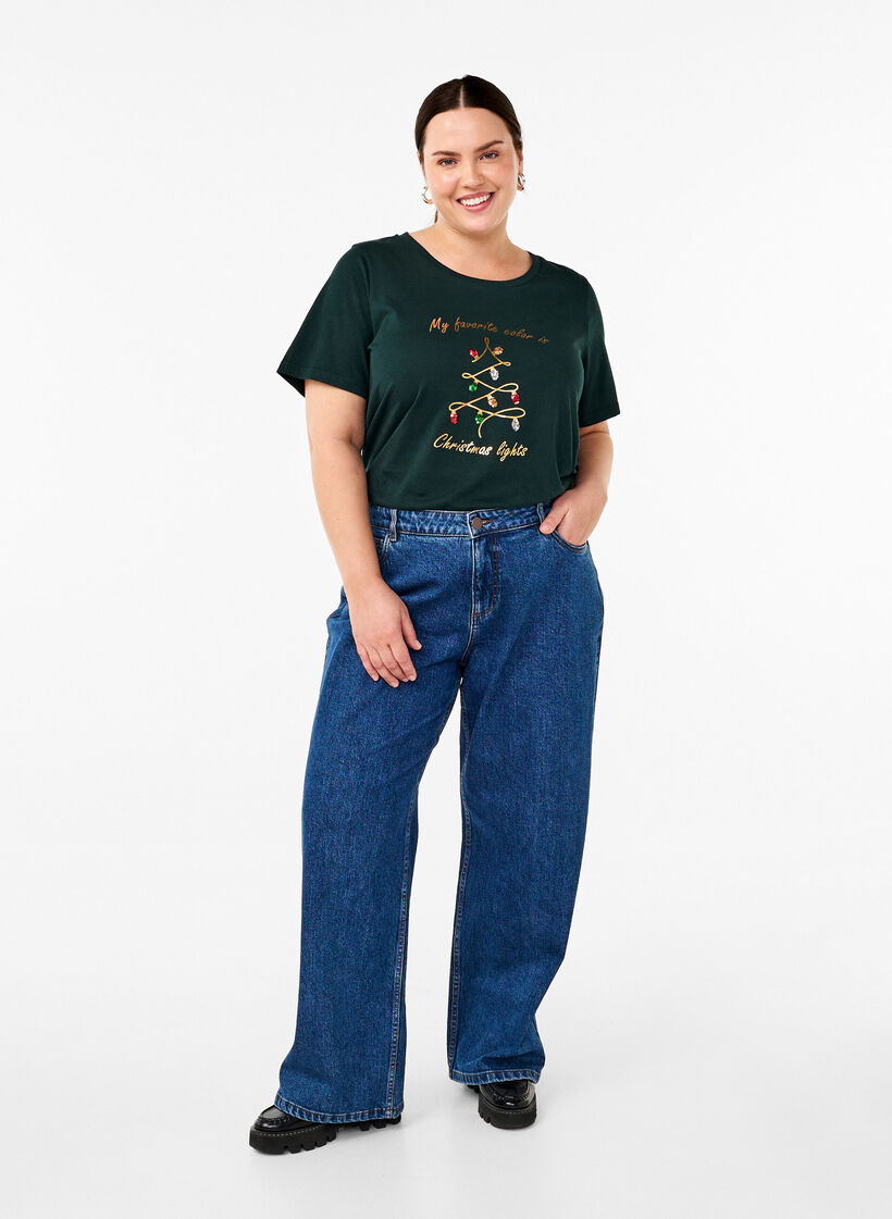 T-shirts de Noël en 100 % coton, Scarab w. Tree, Model image number 2