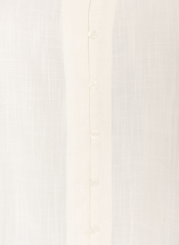 Blouse en viscose avec bordure crochet et boutons, Vanille, Packshot image number 2