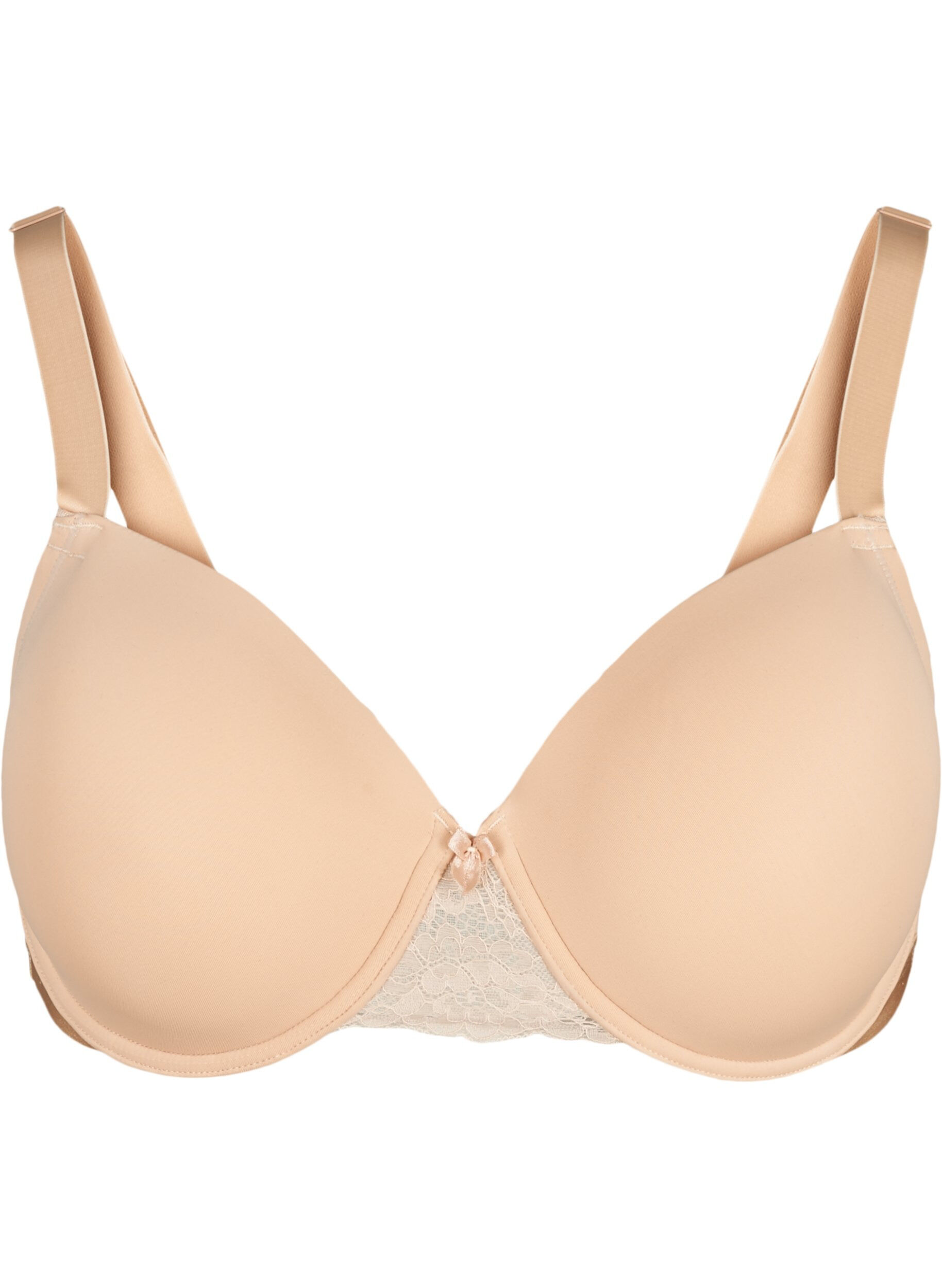 Zizzi Soutien-gorge moul&eacute; avec maille, Beige, Packshot image number 0