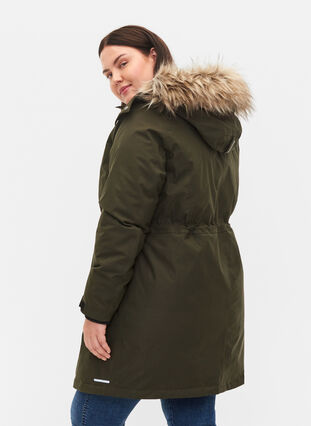 Veste d'hiver imperméable à capuche détachable, Forest Night, Model image number 1