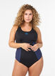 Maillot de bain de sport avec bretelles crois&eacute;es, Noir, Model image number 0