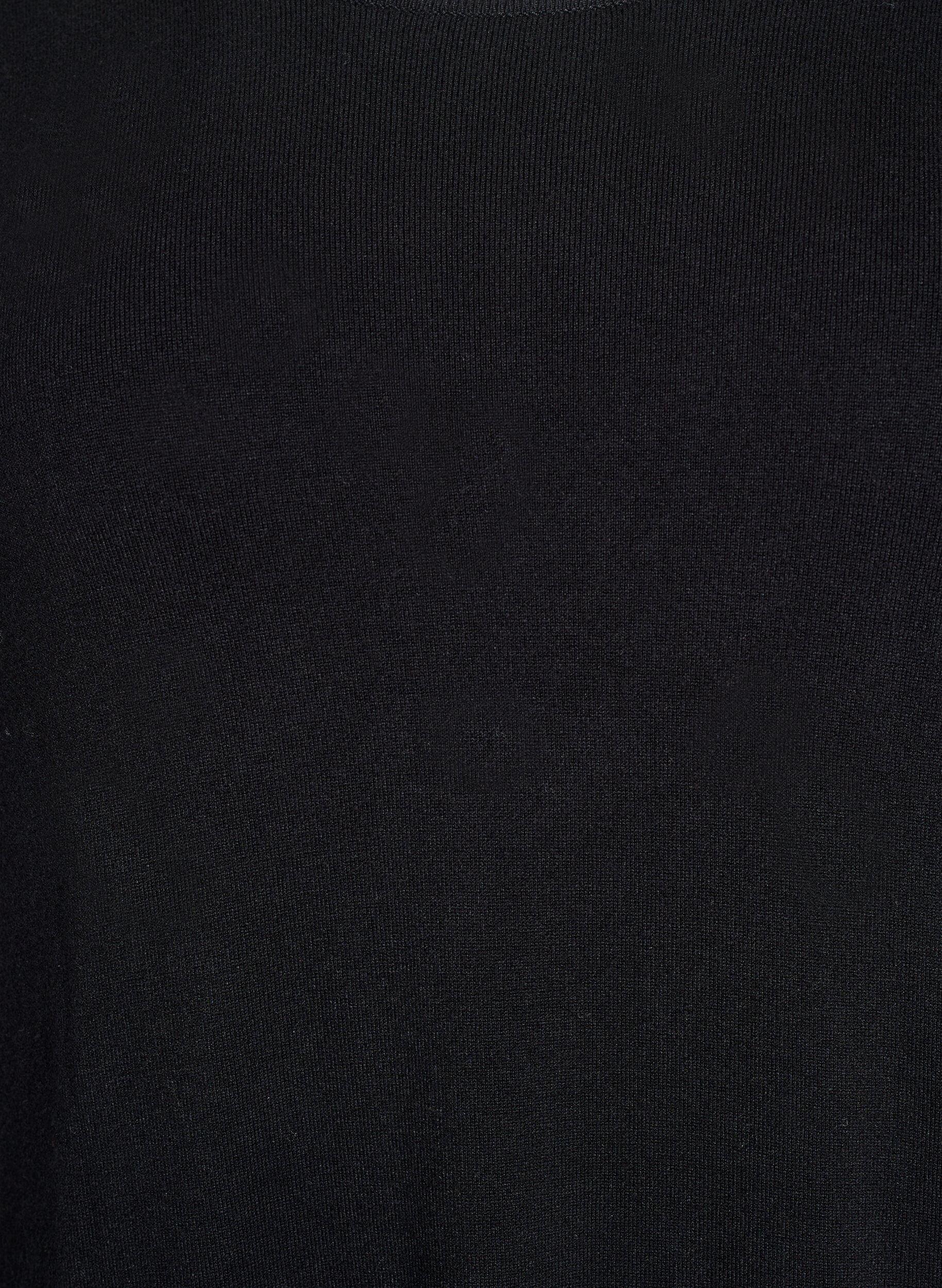 Zizzi Robe mi-longue en maille avec manches courtes, Noir, Packshot image number 2