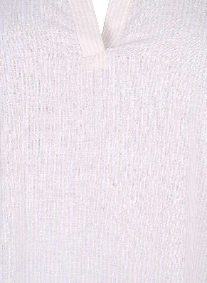 Robe rayée en coton et lin, Sandshell Wh. Stripe, Packshot image number 2