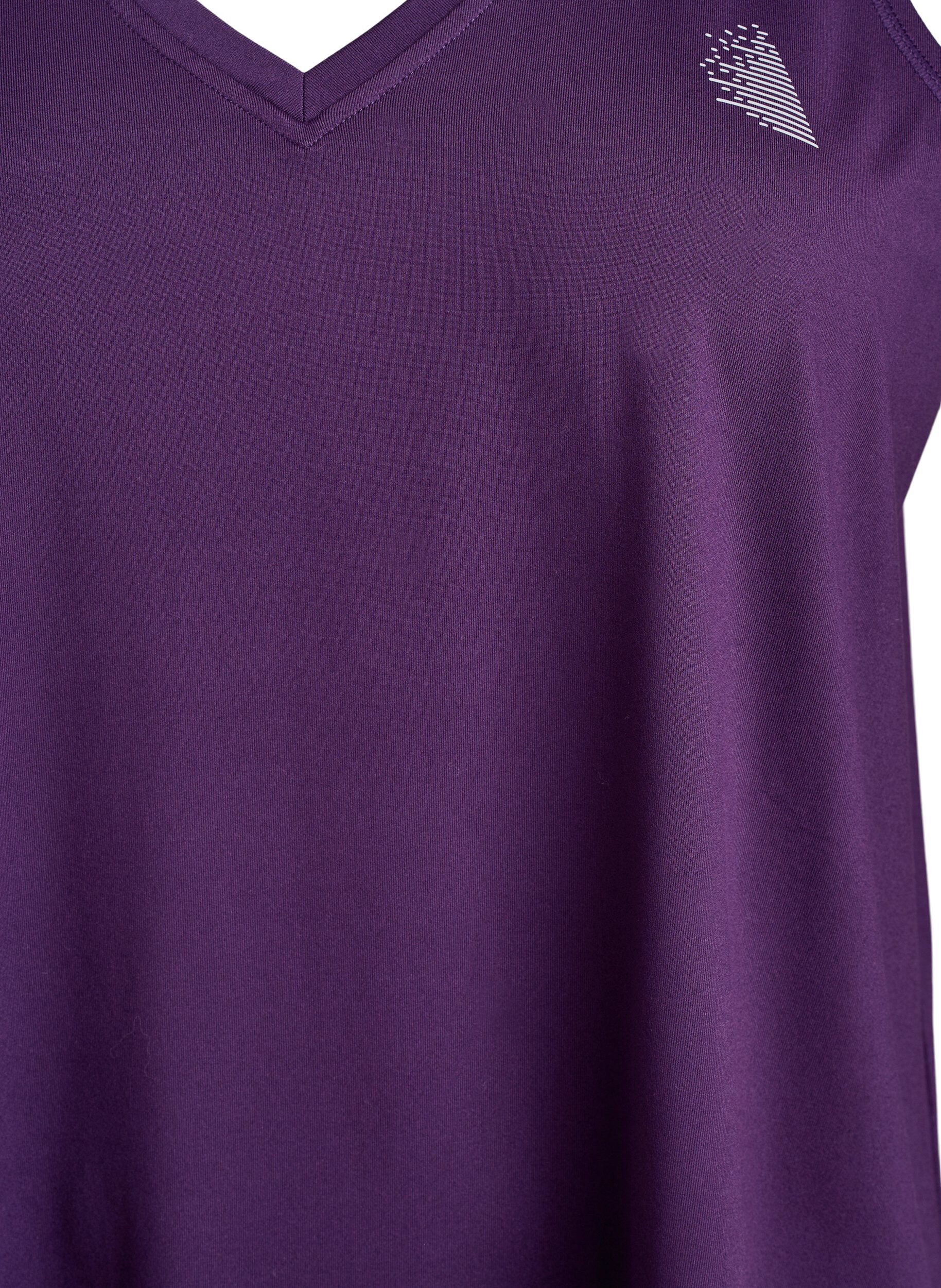 ZizziTop de sport avec col en V, Violet, Packshot image number 2