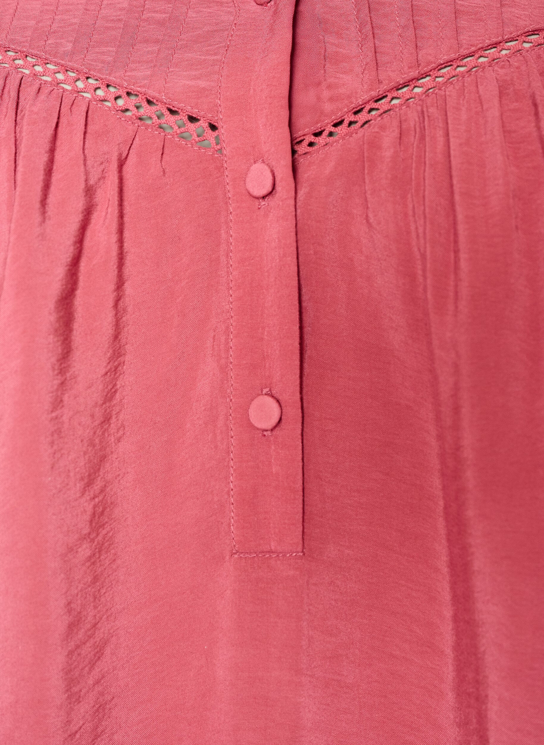 ZizziBlouse en viscose avec nervures et effet ballon, Rose, Packshot image number 2