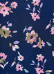 Haut imprim&eacute; avec col en V, Bleu, Packshot image number 2
