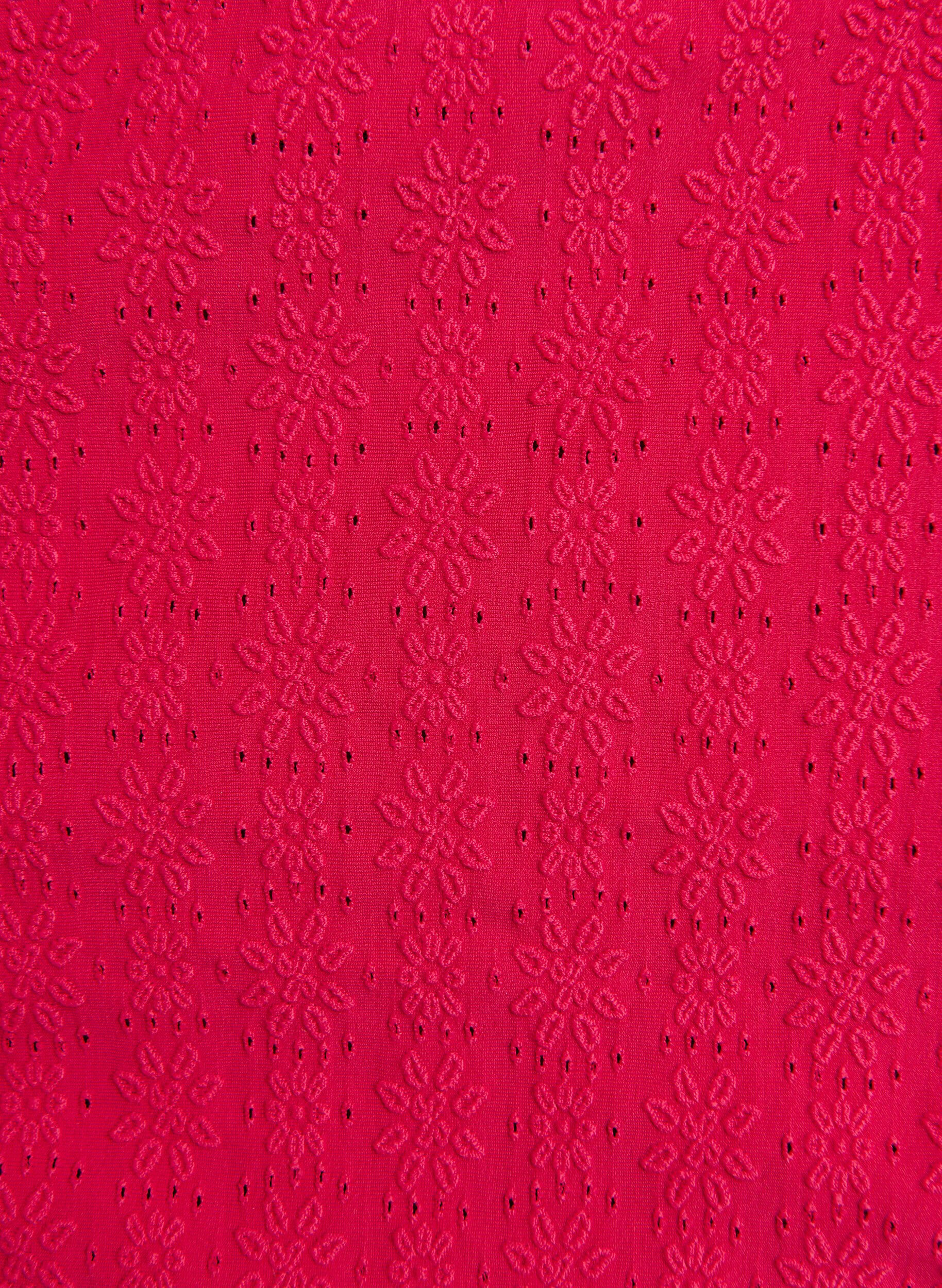 Zizzi Bas de bikini &agrave; motif textur&eacute; et taille standard, Rose, Packshot image number 2