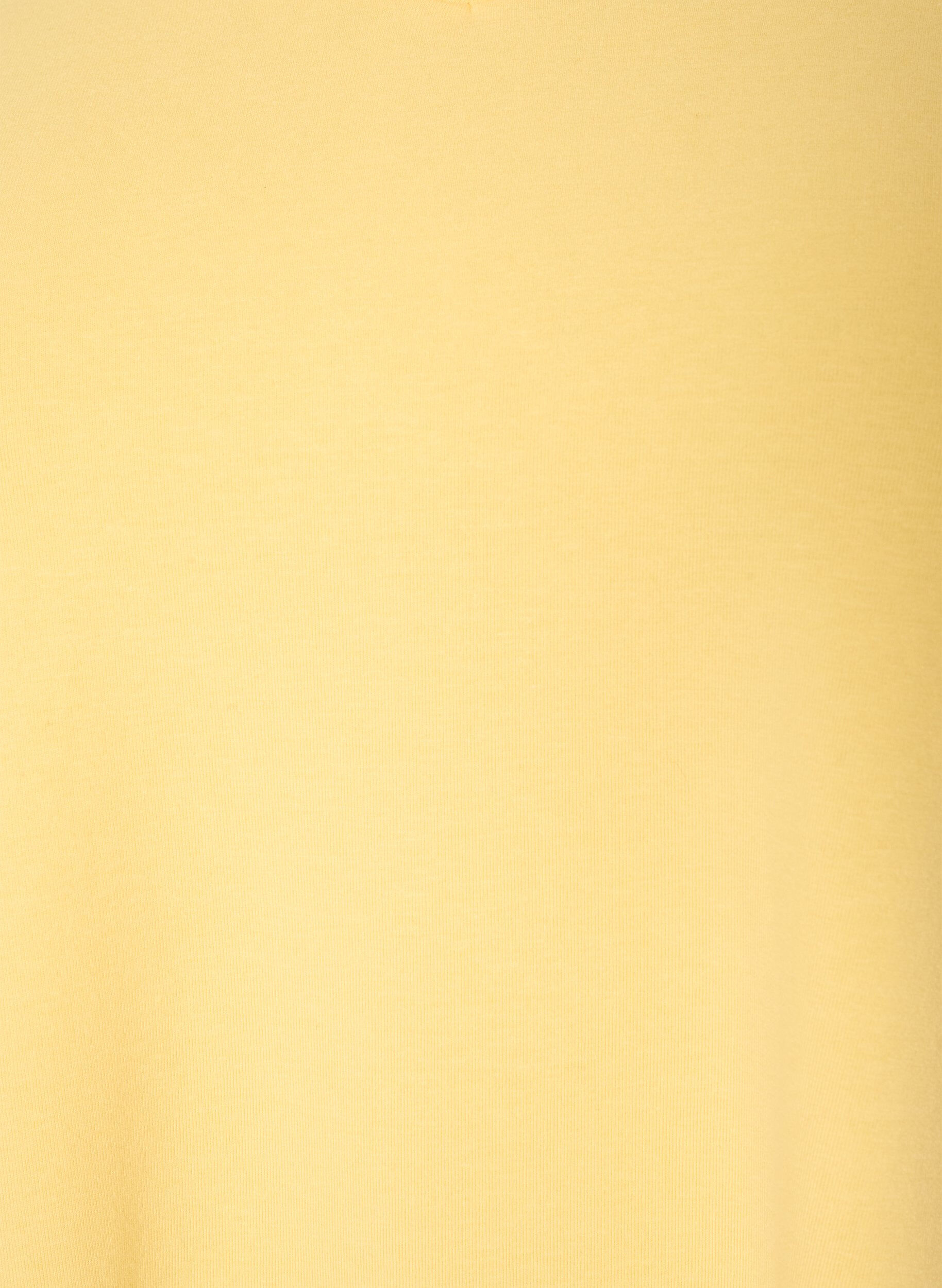 ZizziT-shirt en coton uni basique, Jaune, Packshot image number 2