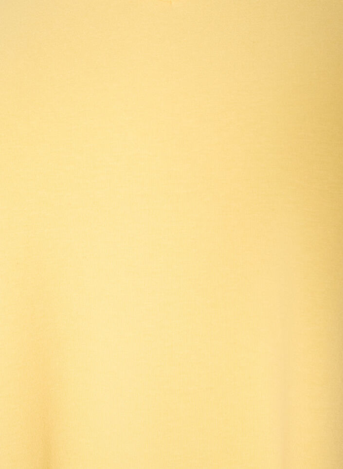 T-shirt en coton uni basique, Jaune, Packshot image number 2
