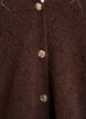 Cardigan &agrave; motif arlequin et col en V, Marron, Packshot image number 2