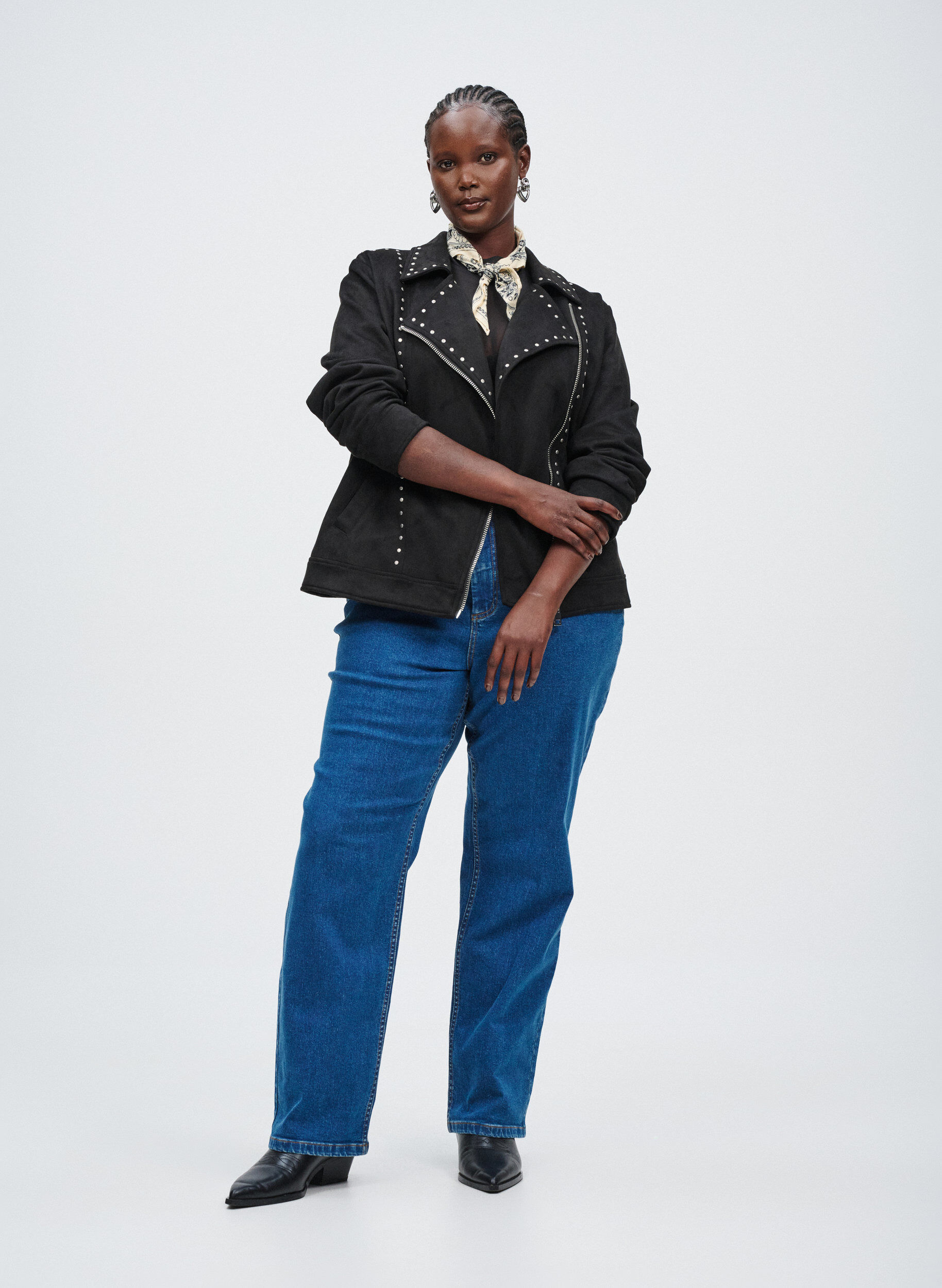 Zizzi Jean Gemma taille haute &agrave; coupe r&eacute;guli&egrave;re, Bleu, Image image number 0