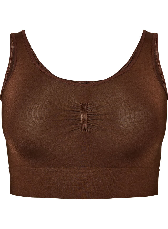 Soutien-gorge souple sans rembourrage, Marron, Packshot image number 0