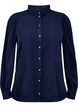 Chemise en velours avec boutons en strass, Medieval Blue, Packshot image number 0