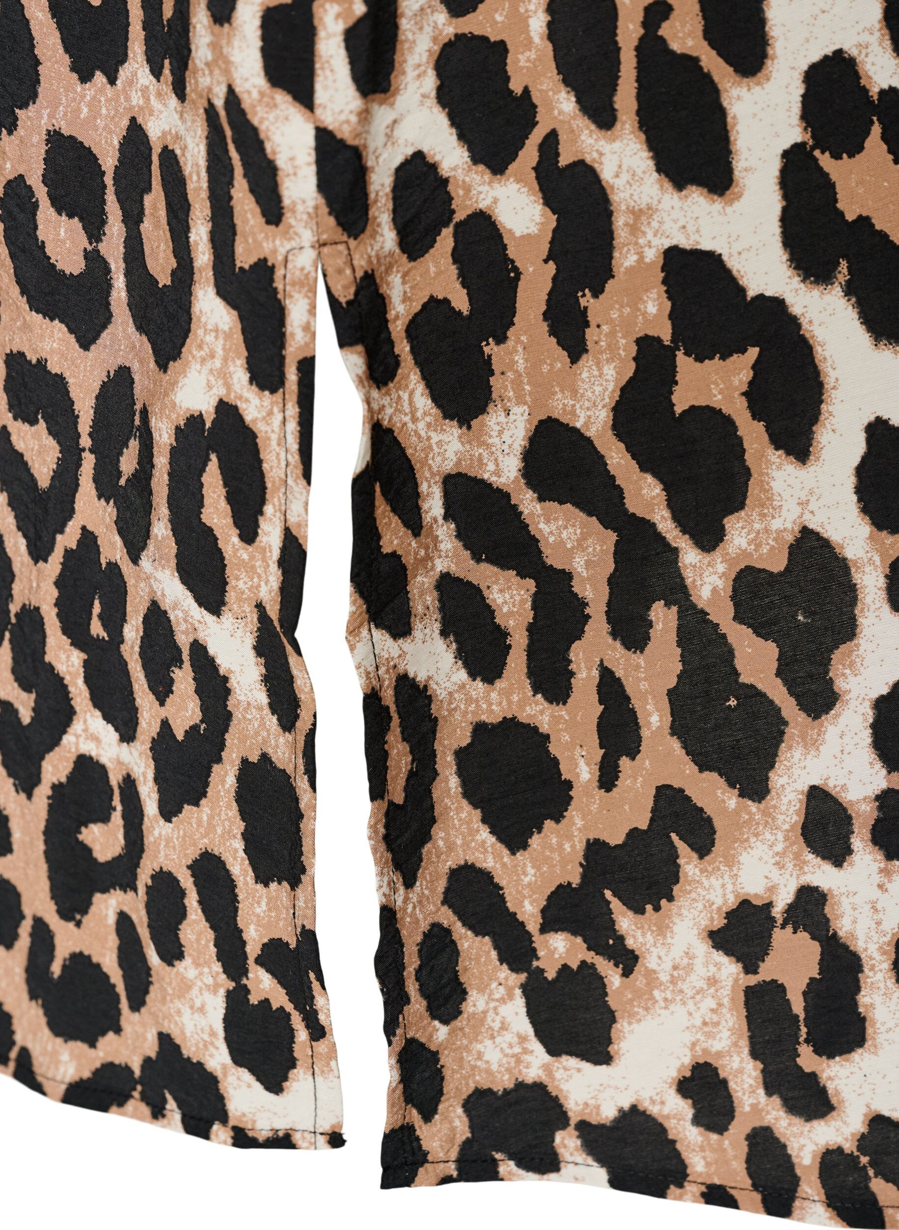 ZizziRobe &agrave; col en V en viscose, Marron, Packshot image number 3