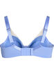 Soutien-gorge rembourr&eacute; avec dentelle et maille, Bleu, Packshot image number 1