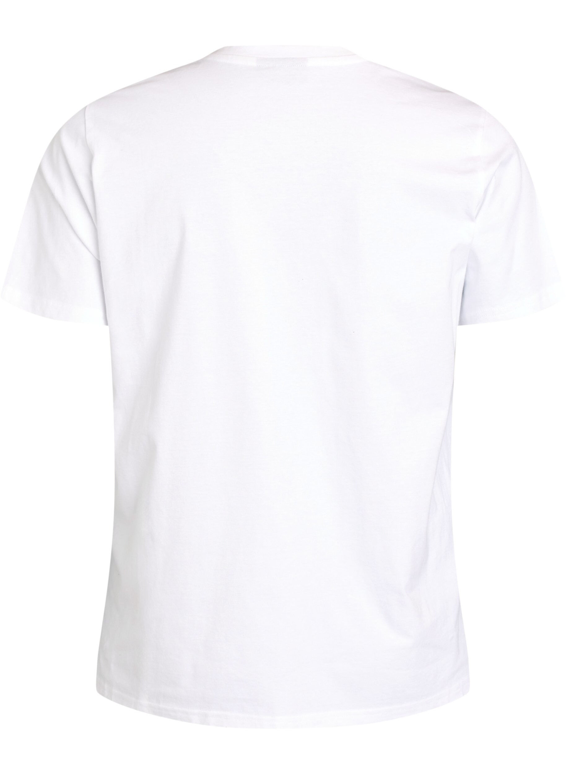 ZizziT-shirt en coton biologique avec motif d'agrumes, Blanc, Packshot image number 1