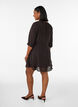 Robe coupe &eacute;vas&eacute;e avec volants &eacute;tag&eacute;s, Marron, Model image number 2