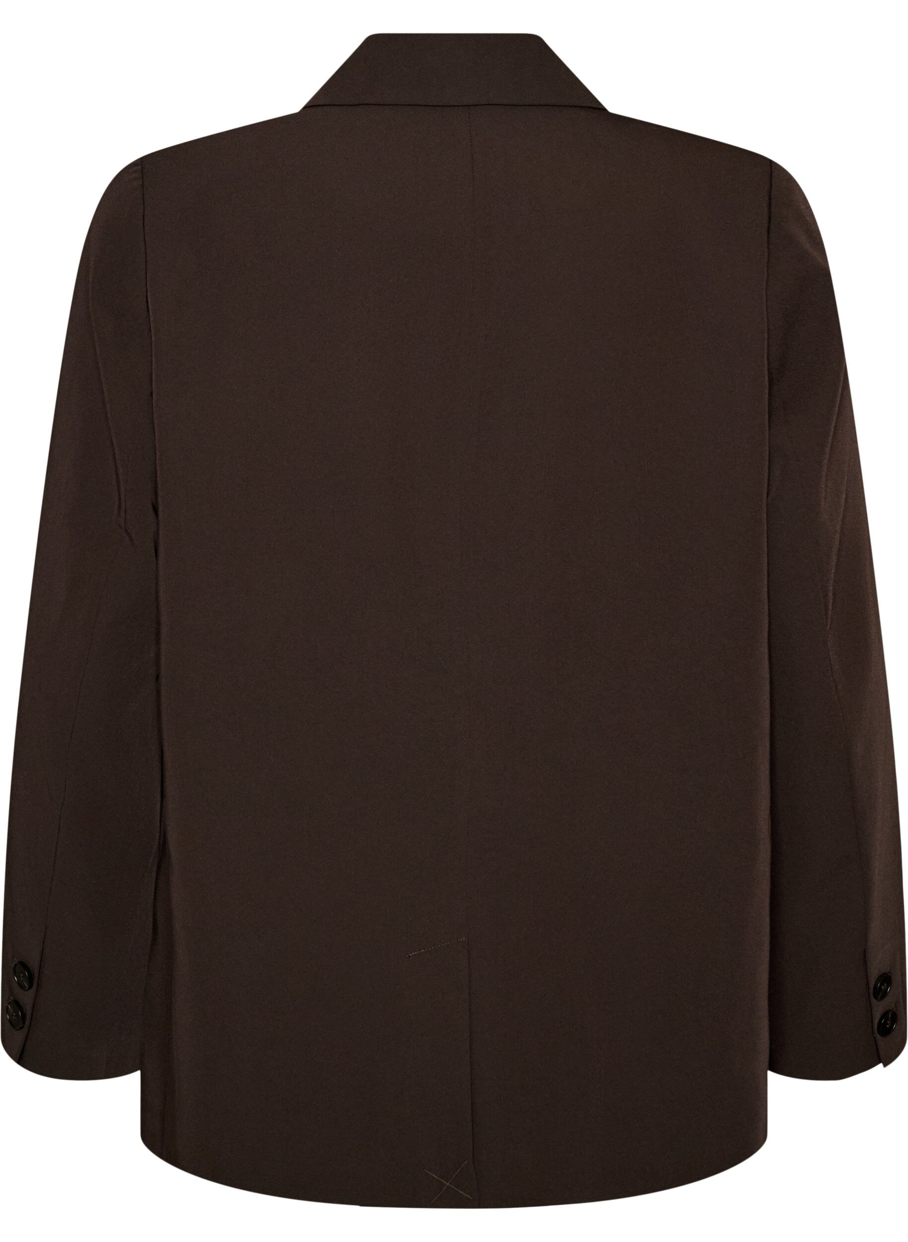 ZizziBlazer crois&eacute; &agrave; la coupe ample, Marron, Packshot image number 1