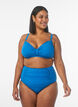 Bas de bikini &agrave; taille haute, Bleu, Model image number 0