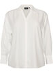 Chemise ample avec col en V, Blanc, Packshot image number 0