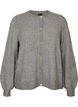 Cardigan en maille douce avec boutons dor&eacute;s, Gris, Packshot image number 0