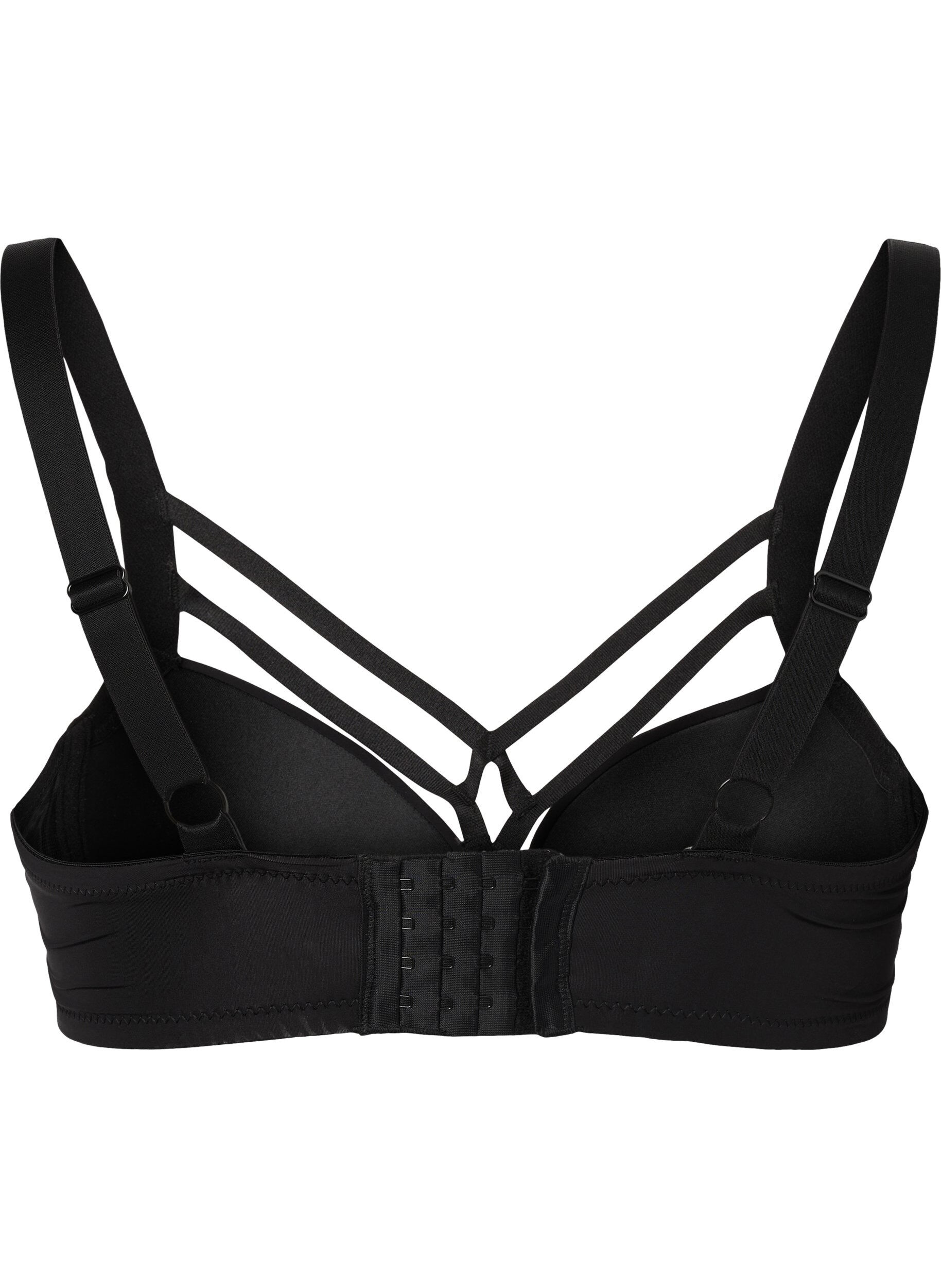 Zizzi Soutien-gorge moul&eacute; avec d&eacute;tail de corde, Black, Packshot image number 1