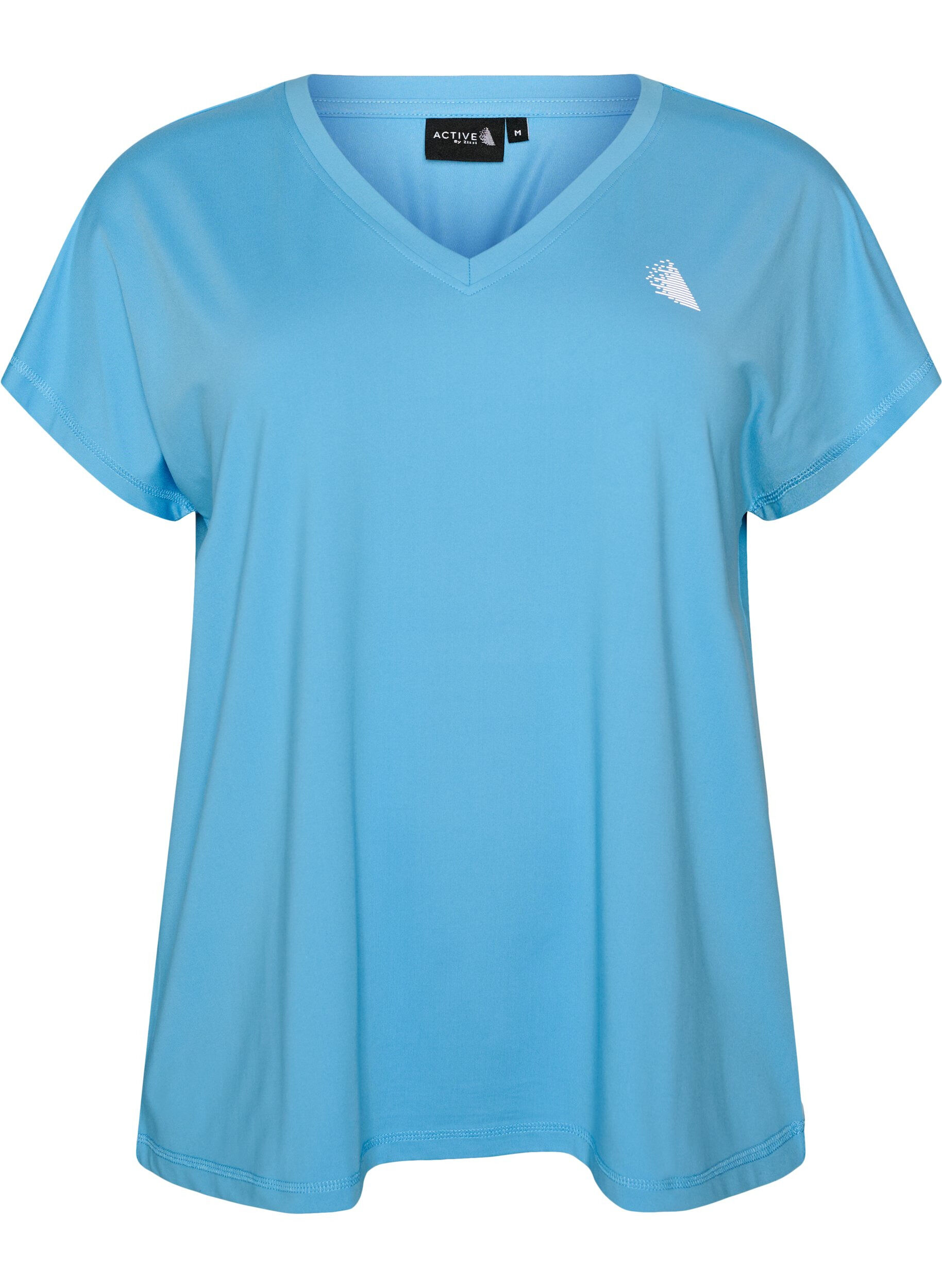 ZizziT-shirt de sport ample avec col en v, Bleu Clair, Packshot image number 0