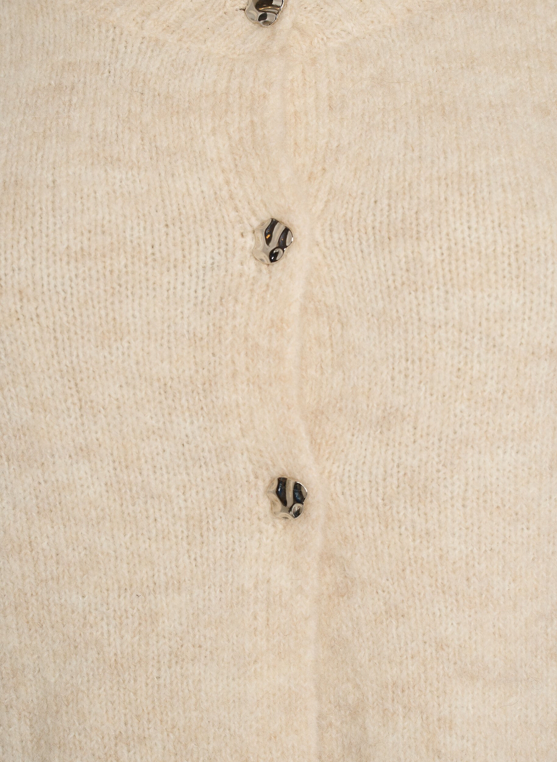 ZizziCardigan en m&eacute;lange de laine avec manches trois-quarts, Beige, Packshot image number 2