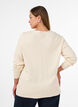 Cardigan en maille fine avec boutons d&eacute;coratifs, Vanille, Model image number 2