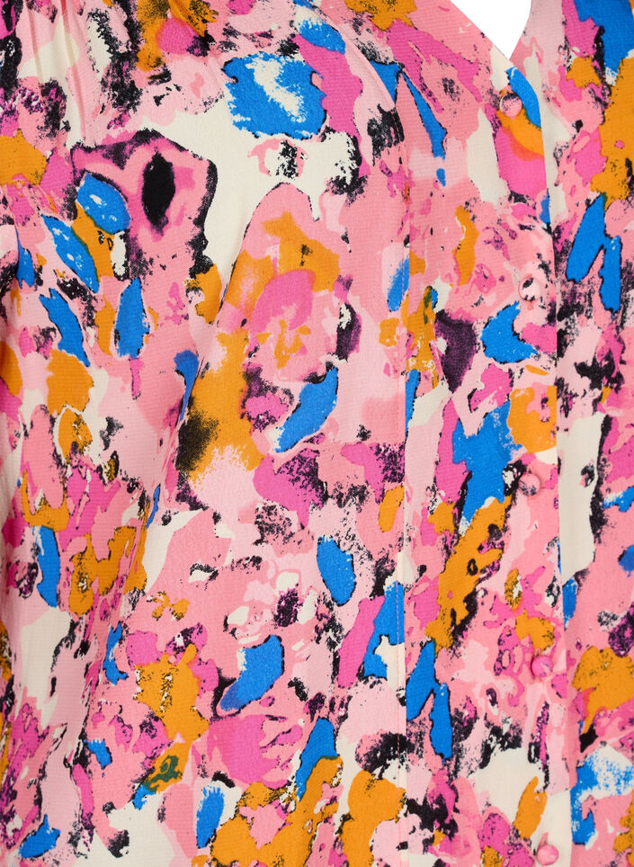 Chemise longue imprimée en viscose, Rosebloom GraphicAOP, Packshot image number 2