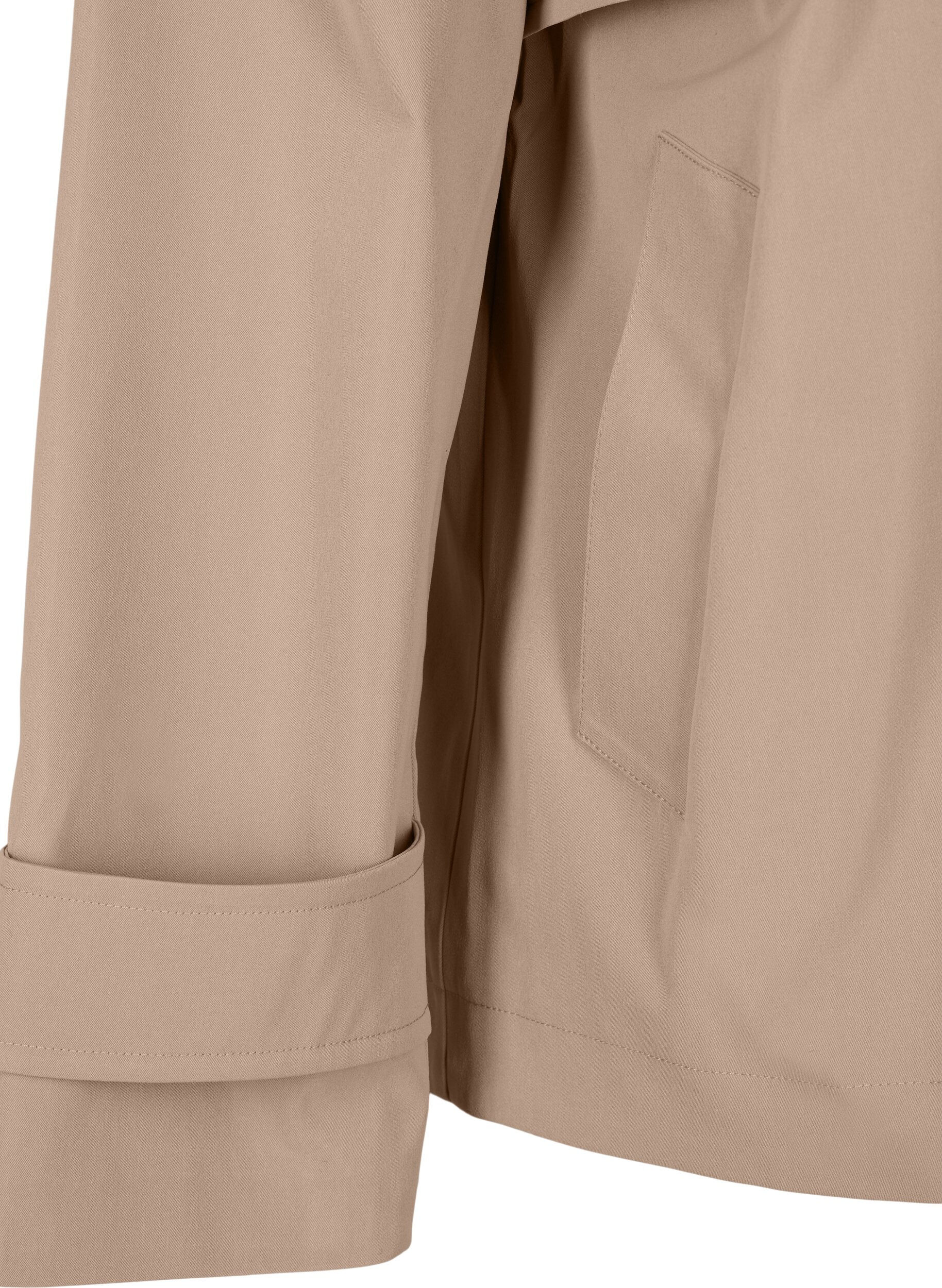 Zizzi Trench court aux d&eacute;tails classiques, Gris, Packshot image number 3