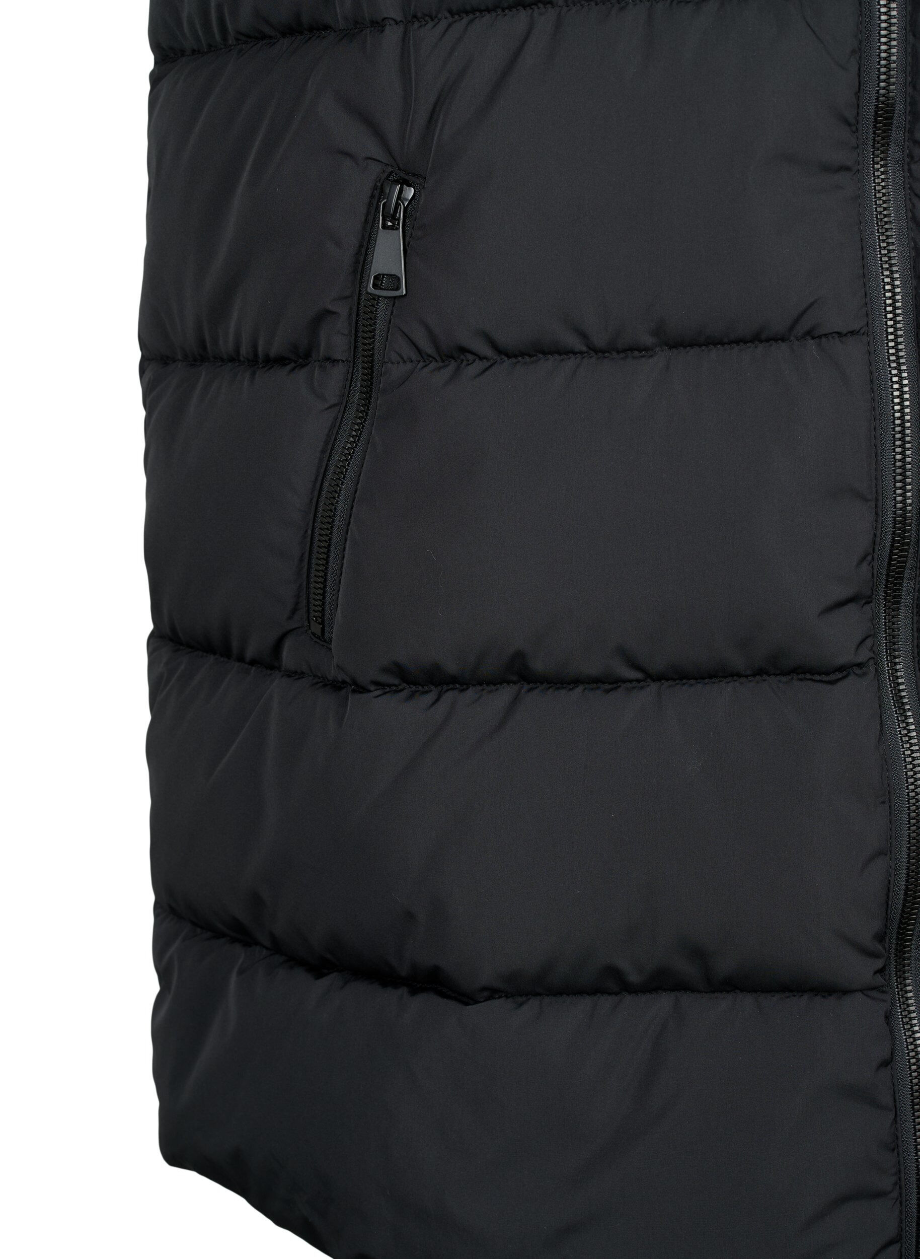 ZizziVeste longue avec capuche et poches, Noir, Packshot image number 3