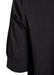 Blouse en fine maille &agrave; manches courtes, Noir, Packshot image number 3