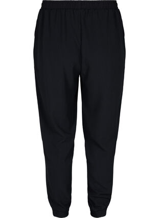 Pantalon avec poches et ourlet élastique, Black, Packshot image number 1
