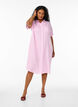Robe chemise longue avec manches courtes, Rose, Model image number 1