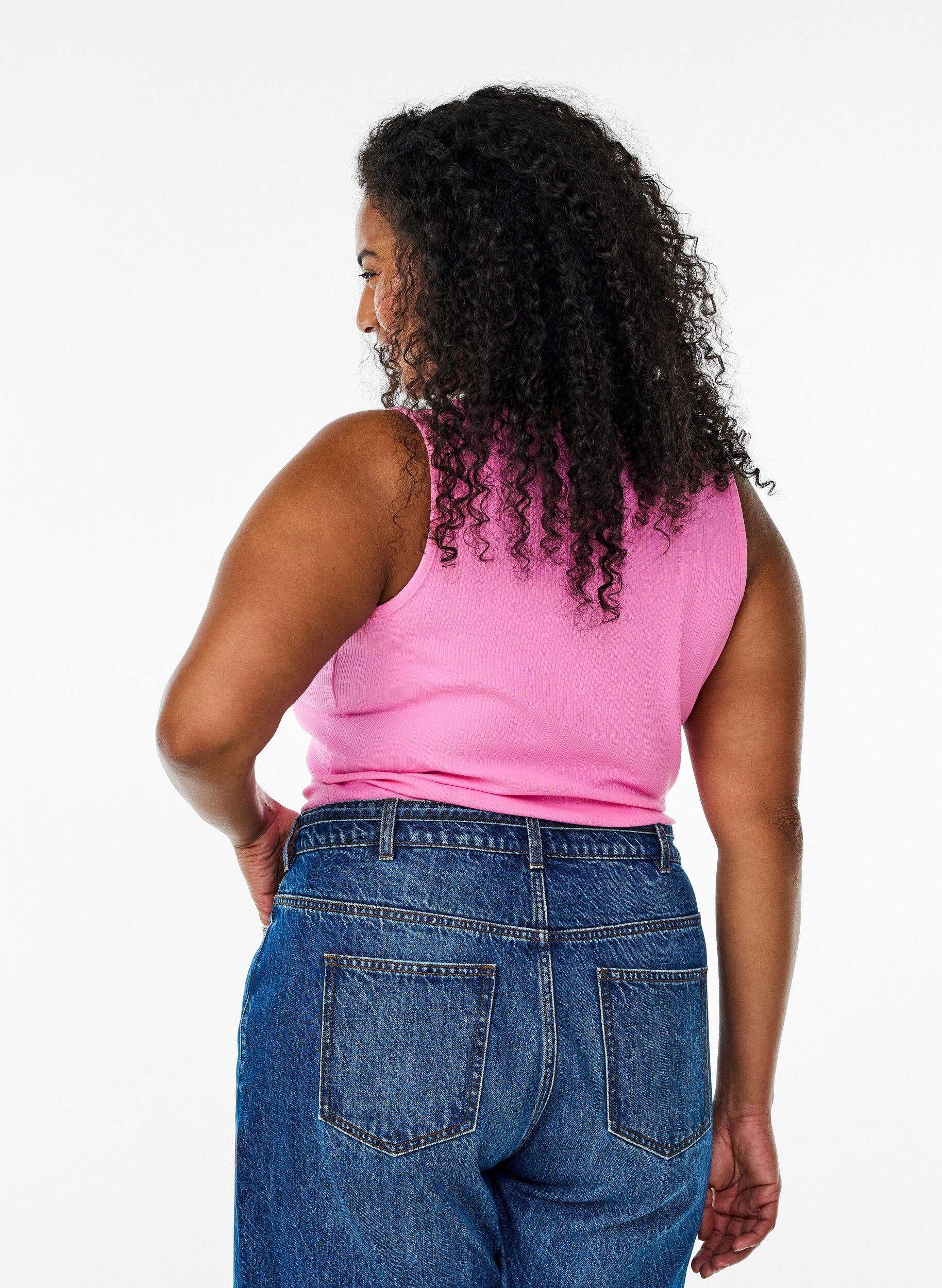 Zizzi D&eacute;bardeur cintr&eacute; avec strass, Rose, Model image number 2