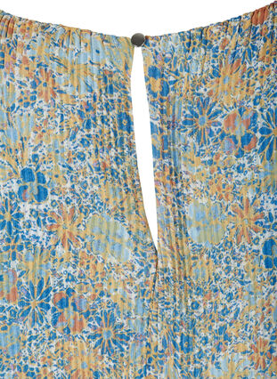 Belle robe plissée fleurs , Light Blue Multi AOP, Packshot image number 3