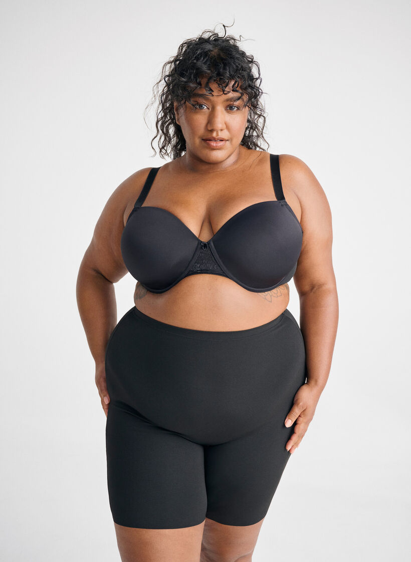 Short shapewear l&eacute;ger &agrave; taille haute, Noir, Image image number 0