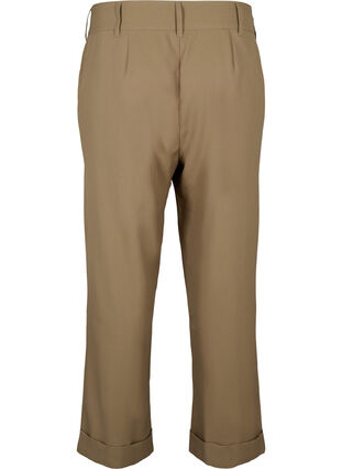 Pantalon taille haute avec pliage, Petrified Oak, Packshot image number 1