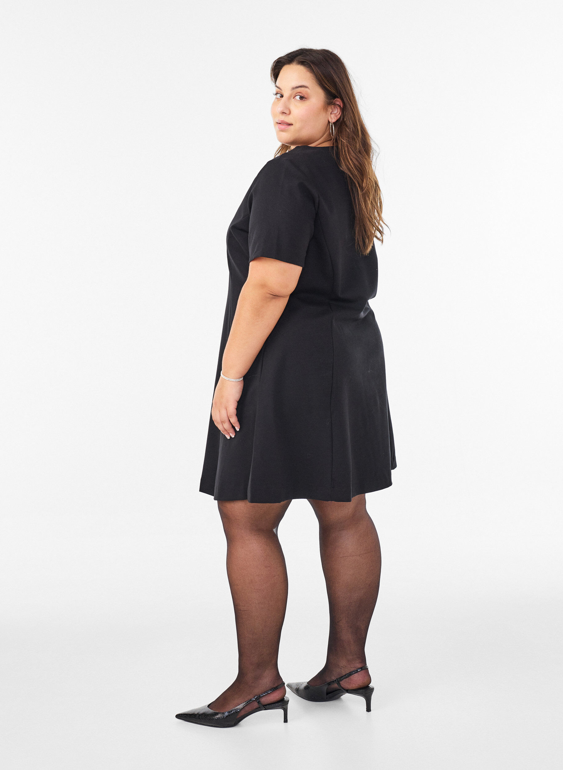 ZizziRobe courte &eacute;vas&eacute;e en jersey, 0199, Model image number 2