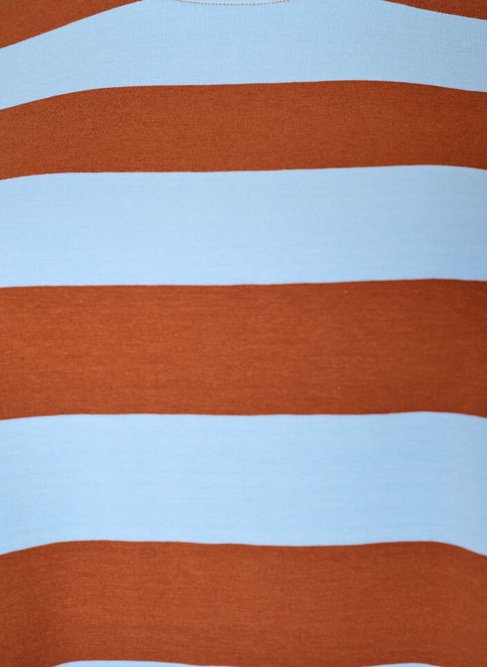 T-shirt oversize &agrave; rayures et manches 1/2, Bleu Clair, Packshot image number 2