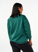 Sweat-shirt avec texte en tissu-éponge, Vert, Model image number 2