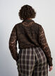 Chemise en dentelle avec boutons nacr&eacute;s, Marron, Model image number 2