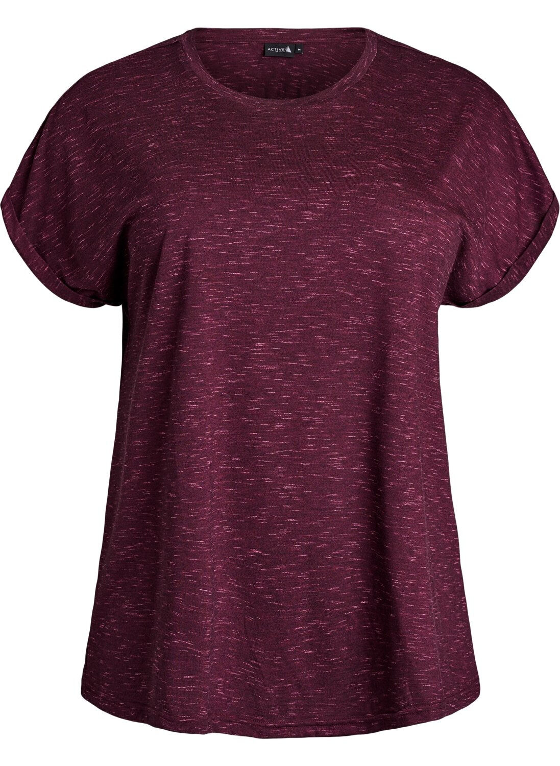 ZizziT-shirt d'entra&icirc;nement ample &agrave; manches courtes, Bordeaux fonc&eacute;, Packshot image number 0