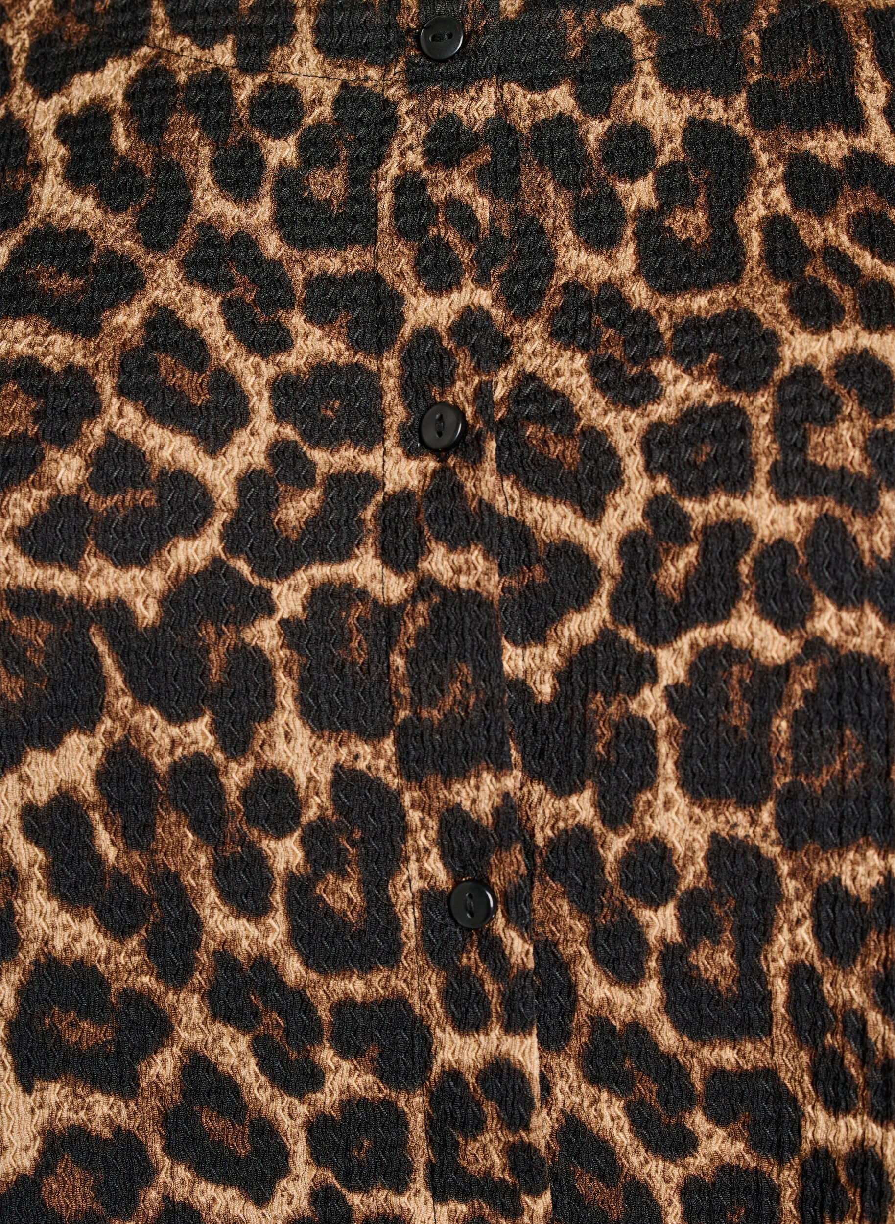 Zizzi Blouse textur&eacute;e &agrave; manches courtes et fermeture boutonn&eacute;e, Noir, Packshot image number 2