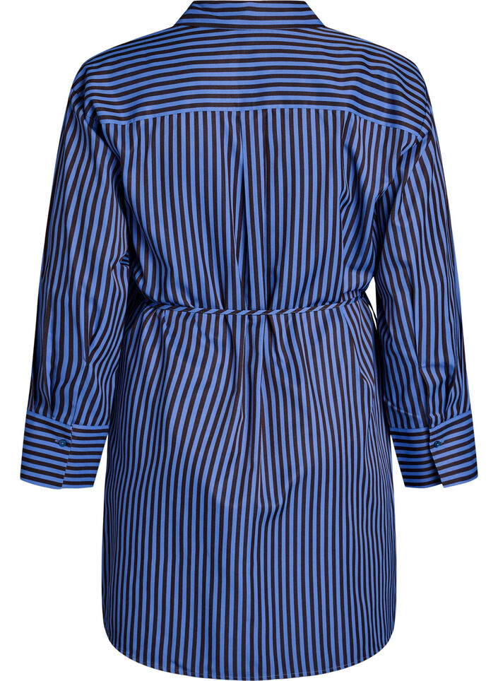 Chemise &agrave; rayures avec effet cache-c&oelig;ur et ceinture &agrave; nouer, Bleu, Packshot image number 1