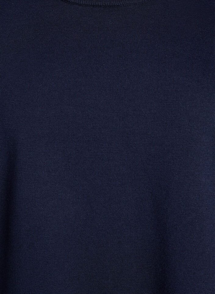 Blouse en fine maille &agrave; manches courtes, Bleu, Packshot image number 2